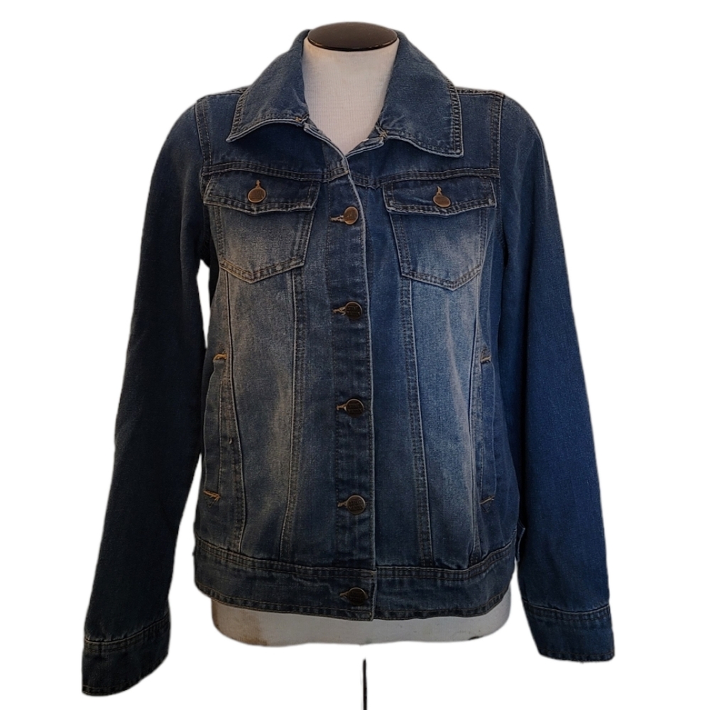 Steve Madden Vintage Denim Button Front Jacket Y2K Casual Chic S